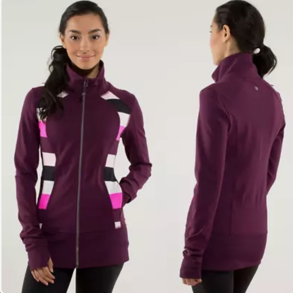 Lululemon Asana Jacket Unique Plum Stripe